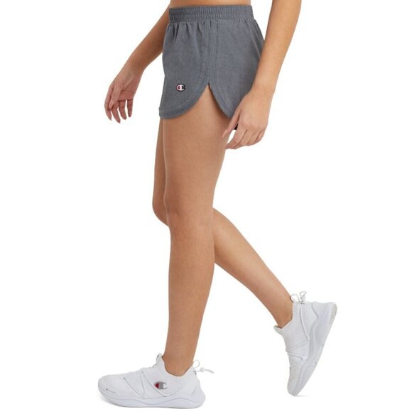 CHAMPION Women's Size XL Lightweight Grey Varsity Mid-Rise Shorts NWT - Picture 2 of 6